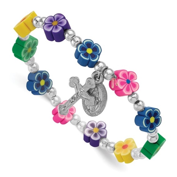 Rosary Bracelet Miraculous Medal and Crucifix - Picture 3 of 4